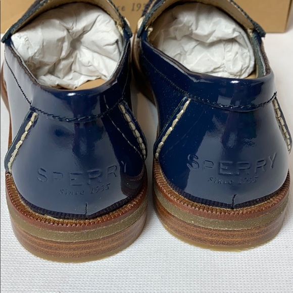 Sperry Seaport patent leather penny loafer navy - Picture 3 of 7